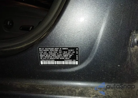 2018 Volkswagen Passat 2.0T Se from USA, damaged, VIN 1VWBA7A32JC010808